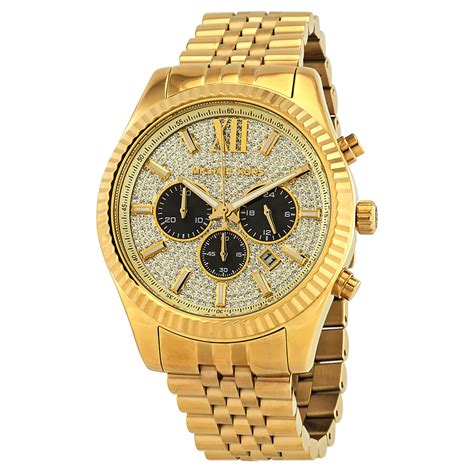 michael kors mens watch mk8494|Michael Kors leather watch.